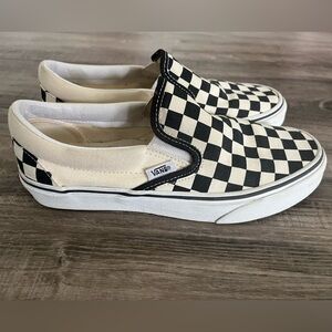 Vans Checkered Asher Slip On Shoes -Size 6M/7.5W